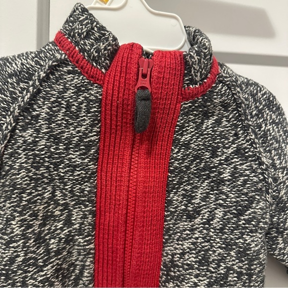 Baby Gap Heather Gray Baby Zip Up Knit Sweater Size 3-6 Months - Picture 4 of 12